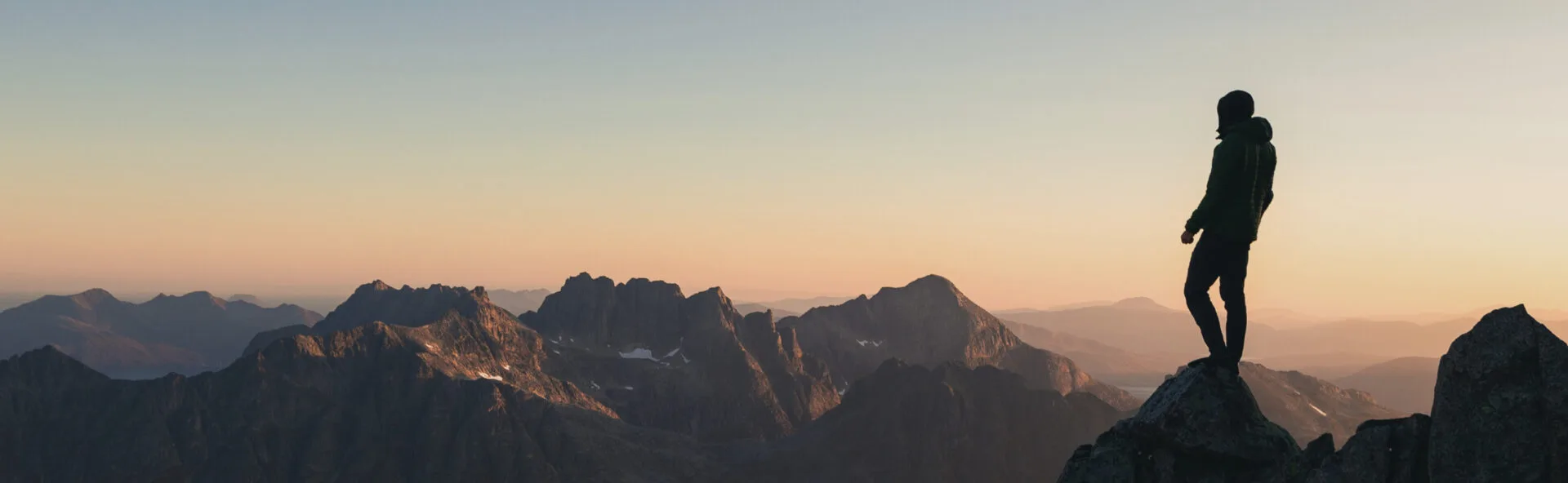 Mountain landscape at sunset